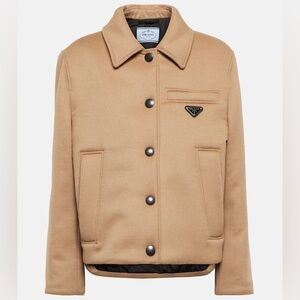 PRADA 38/S Cashgora Piuma Jacket Tan 
Out of stock everywhere 
Worn once!